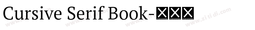 Cursive Serif Book字体转换